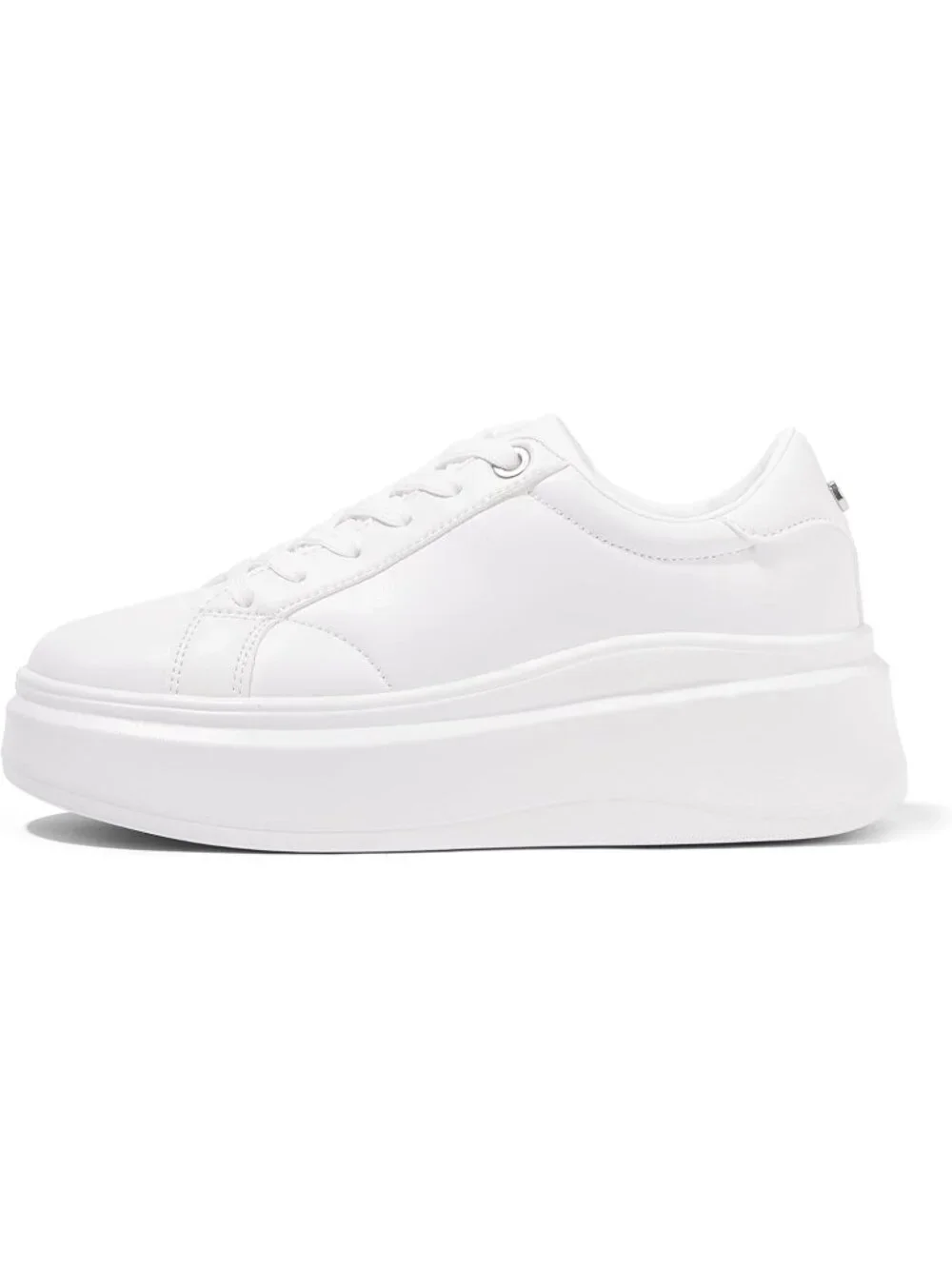 🆕Women's All White Platform Fashion Sneakers Classic Low Top Thick Sole Casual